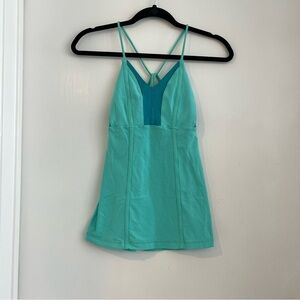 RARE Vintage Lululemon Tadasana Tank in Teal Size 4 with Size Dot
